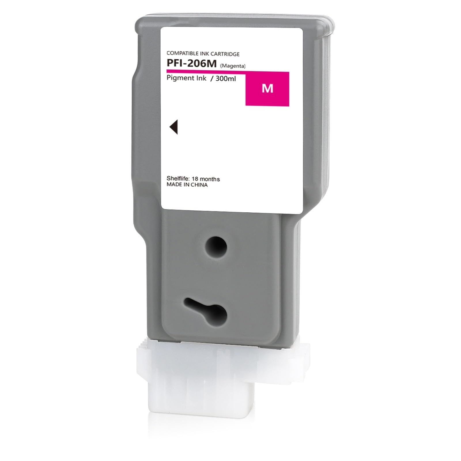 Cartucce d'inchiostro PFI-206 compatibili for Canon IPF6400 IPF6450 IPF6460 | Inchiostro pigmentato, chip monouso, cartuccia da 300 ml, materiali di consumo della stampante(Magenta)