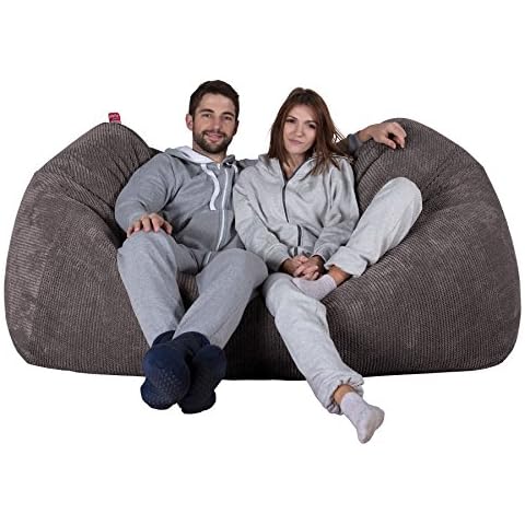 Lounge Pug Sofá/Puff Gigante Pompón Carbón Gris Cover