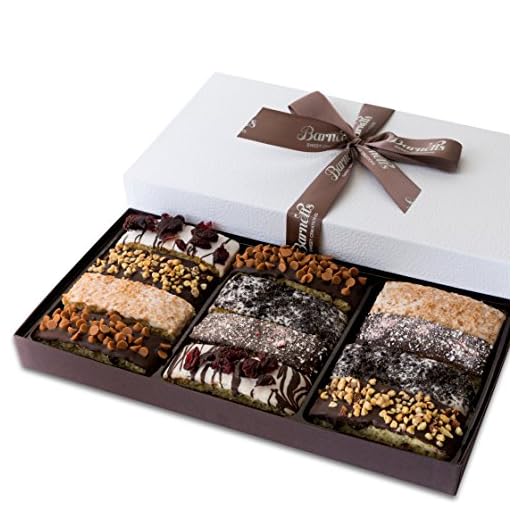 Barnett's Gourmet Chocolate Biscotti Cookies Gift Basket, Christmas Holiday Him & Her Cookie Gifts, Prime Corporate Men Women Valentines Mothers Fathers Day Food Baskets Thanksgiving Get Well Idea