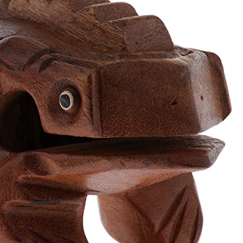 1 x houten kikker instrument voor jongens voor beginners, productie, muziekinstrumenten, zoals beschreven. - Image 5