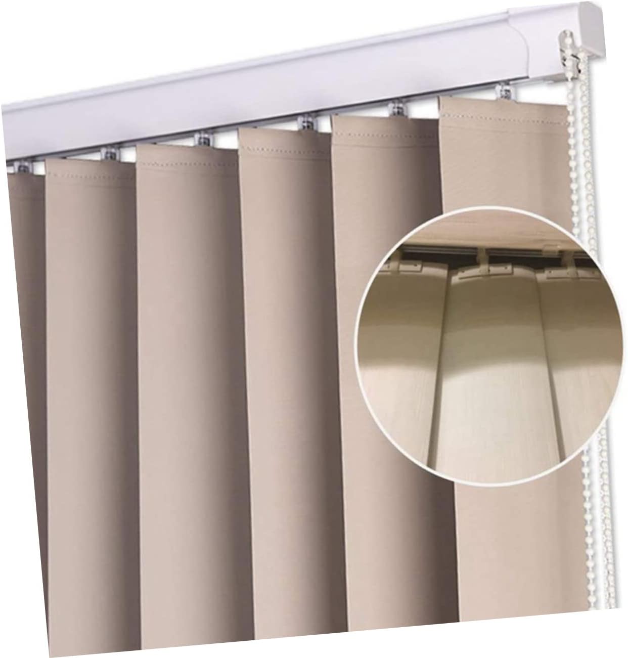 Cabilock 60pcs Vertical Blind Repair Tabs Pom Clips for Vertical Blinds for Window Shade Slats Compatible Vinyl