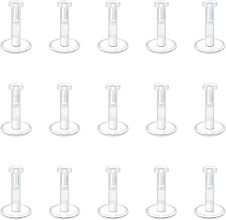 vcmart ashley 15stk Lippenpiercing Plastik Labret Steckers Bioflex 6-12mm Flexibler Kunststoff Piercing Tragus Helix Ashley