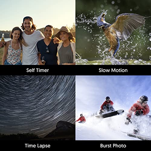 4K Action Cam WiFi, 40M Unterwasserkamera Camcorders, 20MP Foto Sports Helmkamera, mit 2.4G Fernbedienung, Externes… – Bild 7