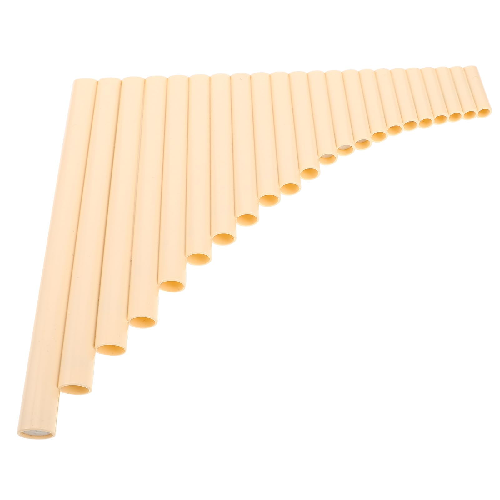 Traditionelle Panflöte in Beige in G-dur mit 22 Pfeifen aus Kunststoff Vielseitig für Anfänger und Profis Geeignet für Bühnenauftritte und Volksmusik