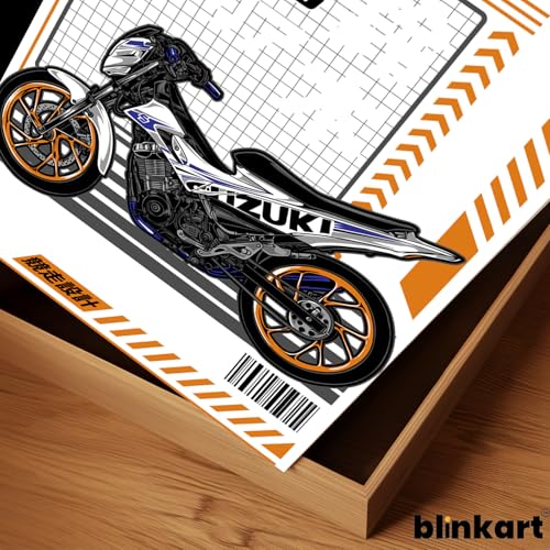 Image of BLINKART Suzuki SatriaCar Posters Sticker Gift Items for Boys Room Wall Decor || Comes with Double-Sided Tape|| Decoration Bedroom Living Room Office Studio Decor | 12x18 In (A3) - CAR-248