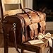 Leather Handmade Vintage Travel Luggage 32 Inch Leather Duffle Bag for Men and Women Gym Sports Bags Weekender Travel Overnight Carry On Duffel Bag Gift For Men (34 inch)