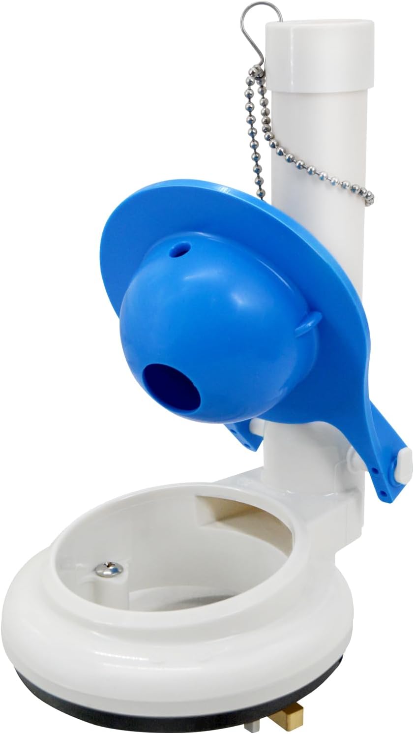 Toilet Flush Valve Assembly for One-Piece Toilets with Flapper and Chain 3-Inch Replacement Parts, Repair Kit, Easy Install.