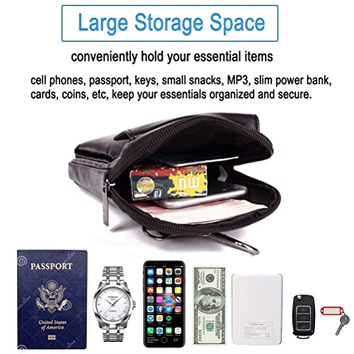 Iphone 11 Pro X Xs 8 7 Plus 6 6S Galaxy S9 S8 S7 S6 Edge Note5 Note4 A8 A8+ Leather Case Belt Holster Pouch Holder For Cell Phone Under 6.0" Inch Vertical Style1-Coffee S Size #TOP2