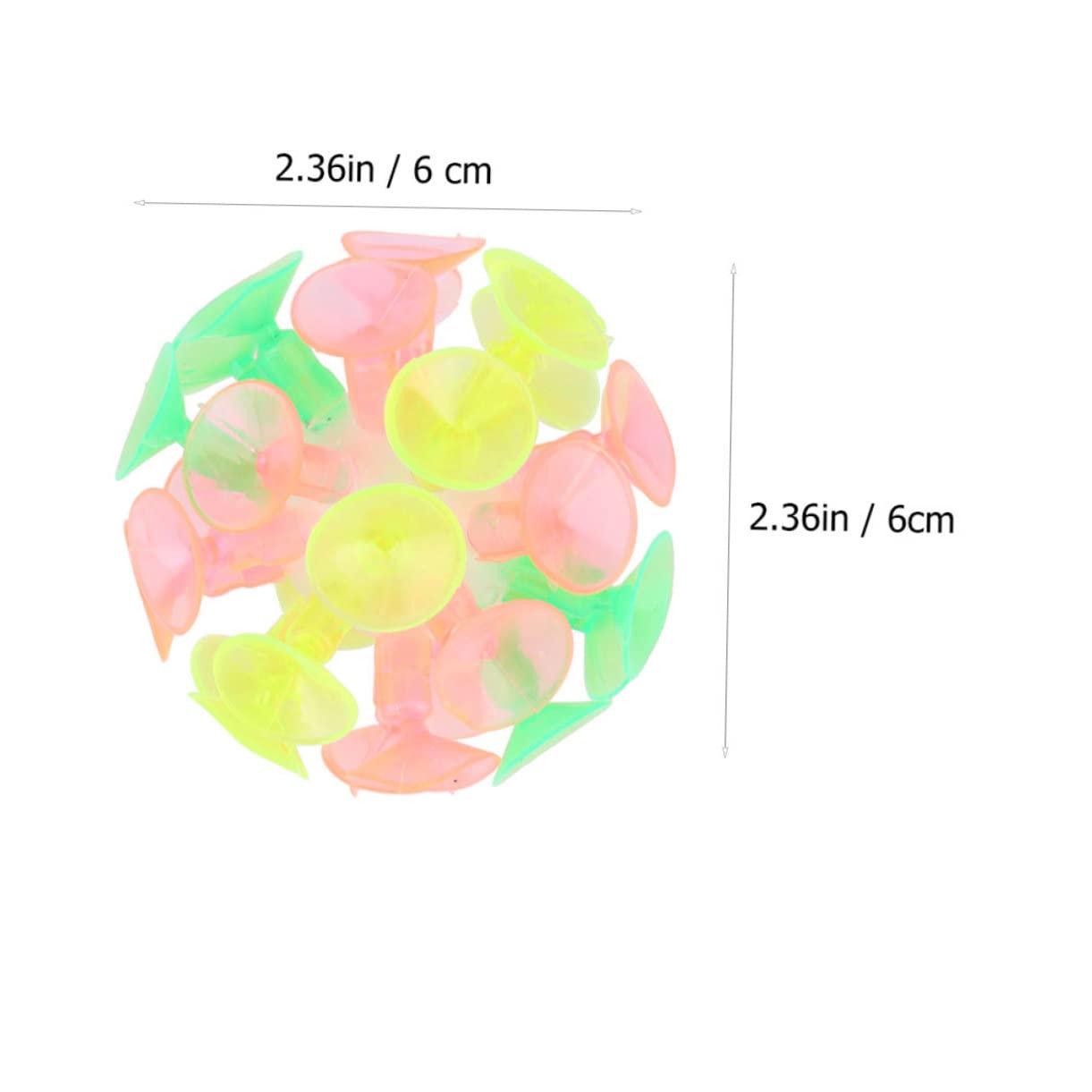 YARNOW 1set Suction Balls Fun Bounce Balls for Safe Party Indoor Outdoor Plaything Promotes Early Education Color Recognition 12pcs