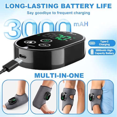 Masajeador de Pies, ADDLIVE Foot Massager, 3 En 1 Masajeador Eléctrico para Pies y Tobillos con 3 Modos de Calor y 5 Modos de Calor para Tobillo, Talón, Planta del Pie, Empeine y Brazo - imagen 6