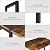 Homfa Wall Mounted Ladder Table with 2 Shelves, Industrial Computer Desk with Storage Rack for Small Space Studying Writing Workstation Against The Wall Stand Organizer Bookshelf, Home Office