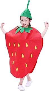 TOYANDONA Vestido Para Crianças Fantasias De Natividade Para Crianças Traje De Morango Fantasias De Desempenho Para Meninas Crianças Roupas De Cosplay De Frutas Vestido De Morango Crianças