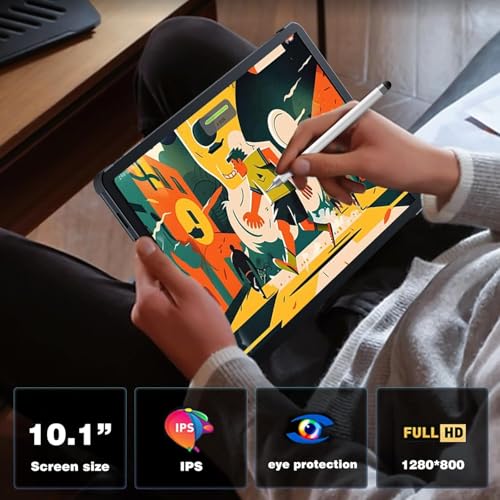 Image of Tunhail 10.1 2 in 1 inch Laptop 12GB RAM 256GB SSD, 360Flip Touchscreen Laptop with m3-8100Y（Up to 3.40 GH） 800 * 1280 IPS FHD, Backlit Keyboard Laptop Computer for Students /Commuters /Business