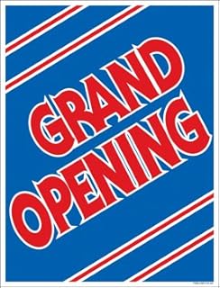 Grand Opening Window Sale Sign Posters Retail Business Store Signs (P70-38" x 50")