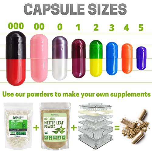 Image of XPRS Nutra Size 00 Empty Capsules - 500 Count Empty Vegan Capsules - Vegetarian Empty Pills - DIY Vegetable Capsule Filling- Veggie Pill Caps (White)