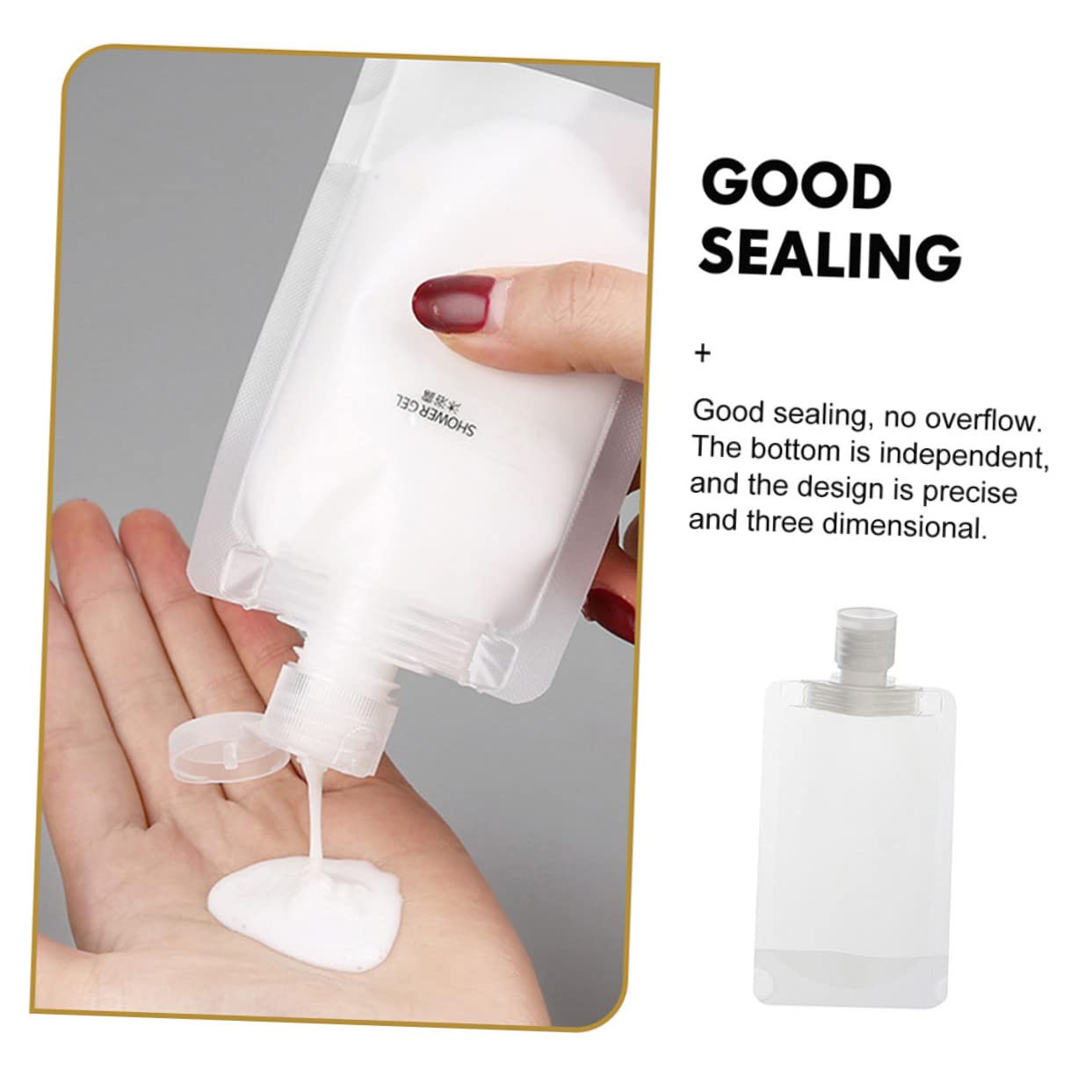FOMIYES 3sätze Reisegröße Squeeze Bags Emulsion Aufbewahrungstaschen Für Ätherische Öle Wiederverwendbare Und Platzsparende Flaschen Beutel Und Wasserfeste Etiketten