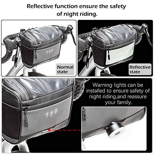 BAIGIO Borsa Manubrio Bici MTB Impermeabile Borsa