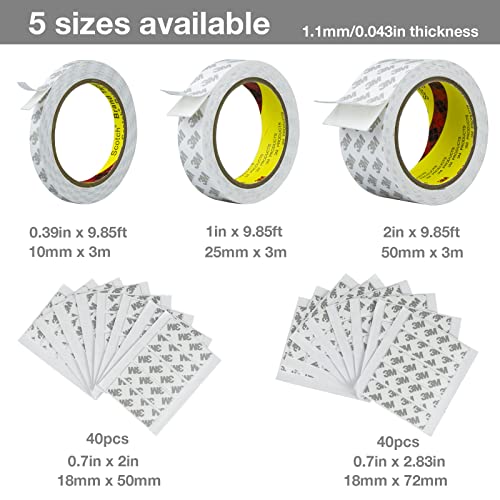 Mounting Tape Heavy Duty 0.39In X 9.85Ft, Double Sided Tape Heavy Duty Picture Hanging Strips, Pe Foam Tape Removable Wall Tape, Strong Adhesive Tape For Carpet Tape Rug Gripper Poster Sticker #TOP1