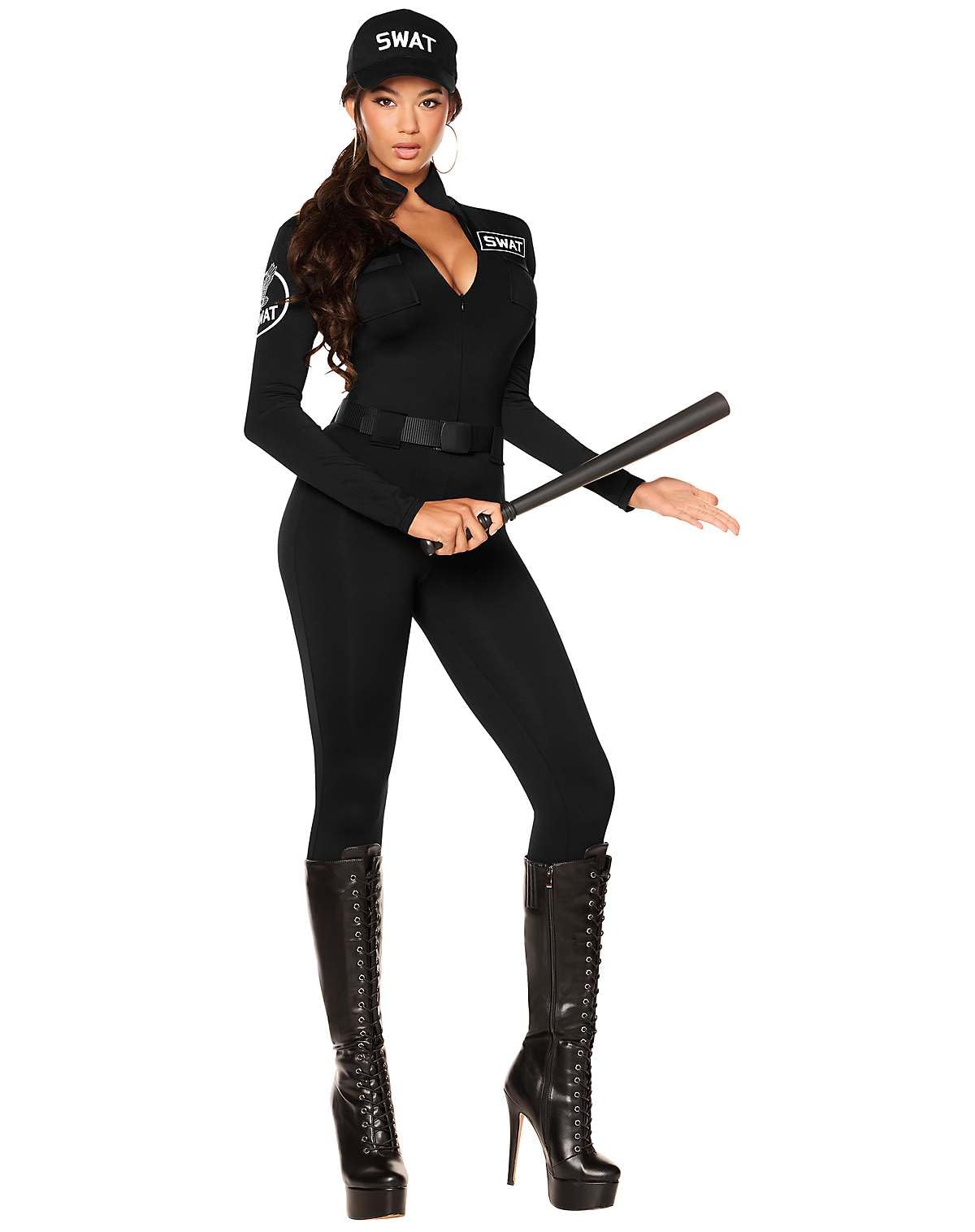 Amazon.com: Spirit Halloween Adult SWAT Catsuit Costume | Police