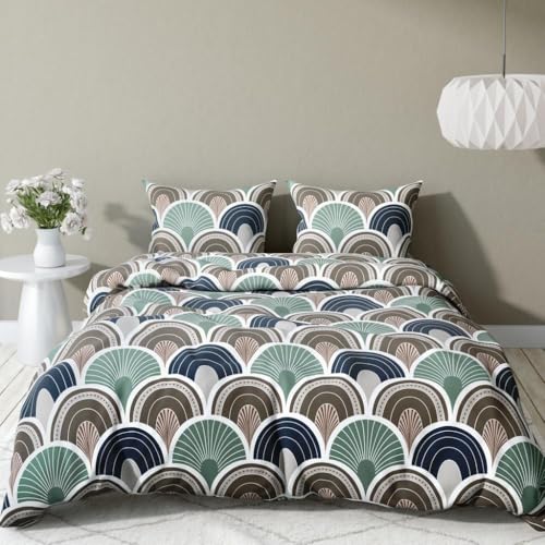 Image of Wakefit 100% Cotton 200 TC Flat Bedsheet with 1 Pillow Cover | Single Size (90x60 inches) | Ursela