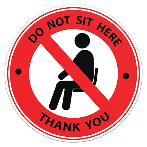 Generic Do Not Sit Here Prohibition Sticker