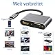 GERUI USB C zu HDMI VGA Adapter, 4K@30Hz 4 in 1 USB C Multiport Adapter,PD 100W Ladeanschluss, USB 3.0 Anschluss für MacBook/MacBook Pro/Air, Chromebook, HDTV