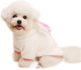 DOPI Small Dog Pullover Sweater Pet Dog Clothes Soft Thickening Dog Jacket for Medium Dogs Boy or Girl, Warm Clothes for Chihuahua, Bulldog, Dachshund, 1 Count (White,XX-Large)