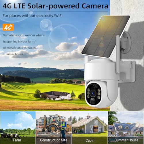 Solar Security Cameras Wireless Outdoor, 2.4GHz 5G WiFi Cameras for Home Security Battery Powered, 2K 360° PTZ Solar Outdoor Camera, Color Night Vision, AI Human Detection 2 Way Talk, SD/Cloud Storage - Image 4