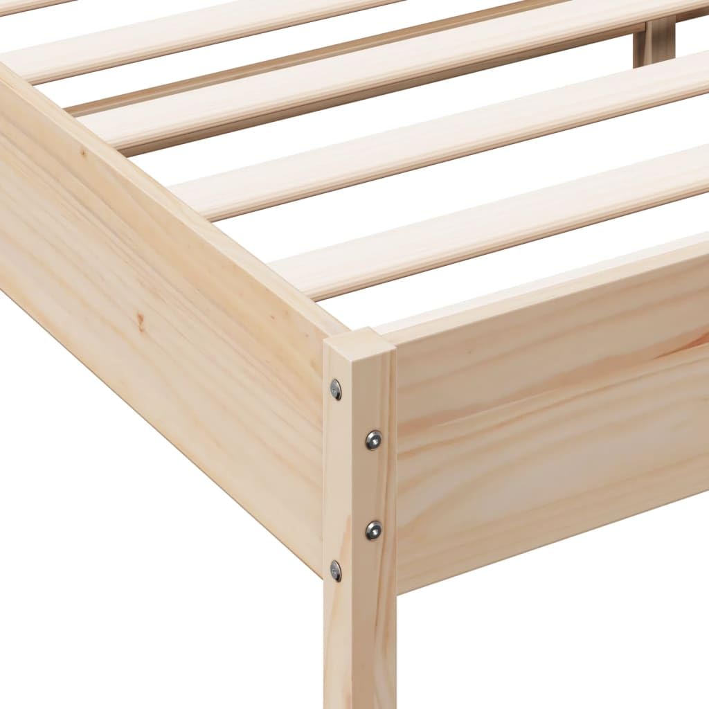 vidaXL Estructura de Cama sin colchón Madera de Pino Blanco 150x200 cm