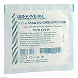 LeinaSan Sterile Wundkompressen / Vlieskompressen, nicht wundverklebend, sehr weich, Größe:10cm x 10cm - 25x2 Stck.
