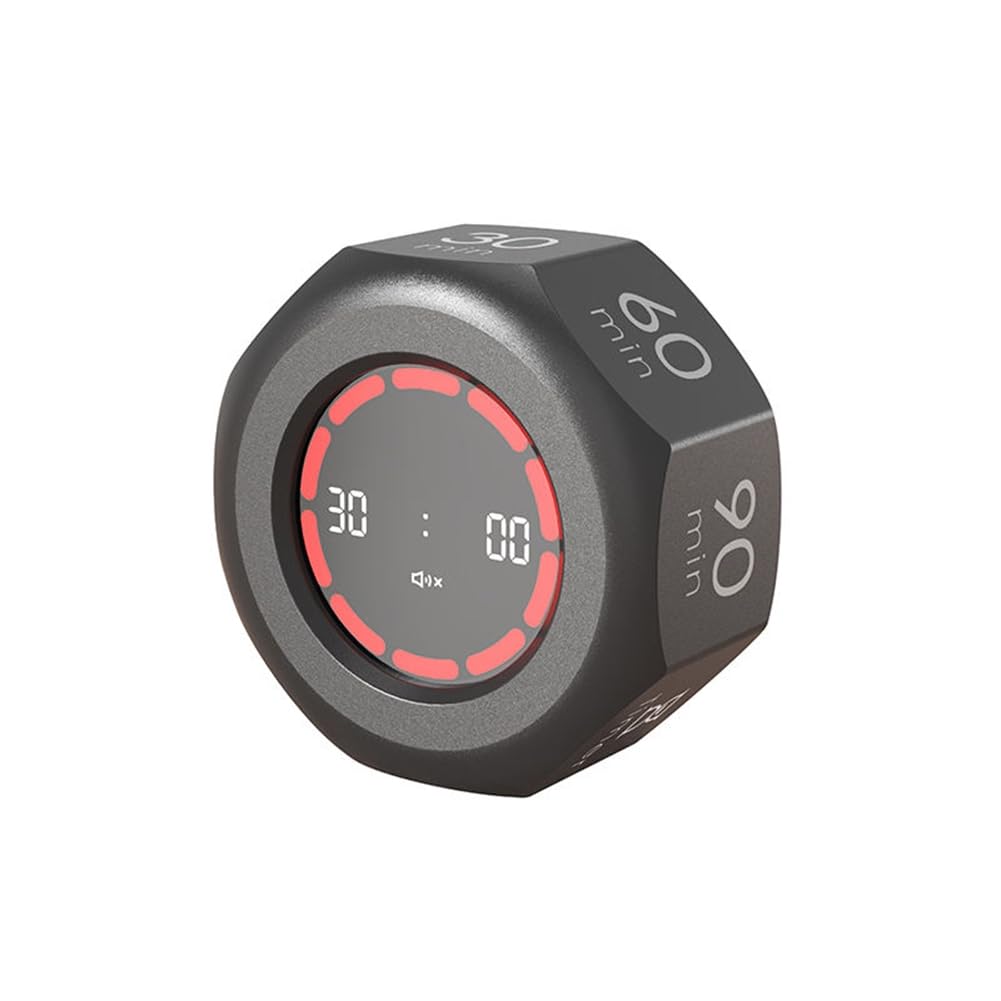 UDSKNV[KSL Multi-Hexagon Cube 90-Minute Sensor Digital Timer with LED Screen Display 7 Set Time Management Tools