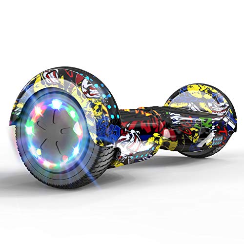 NEOMOTION Hoverboard Overboard Patinete Eléctrico de 6.5 Pulgadas con Motor de 700W Bluetooth Scooter Eléctrico con Ruedas Intermitentes LED Flash Juguete y Regalo para Niños