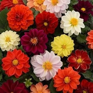 ActrovaX Dhalia Decorative Mix Seeds for Planting/?????? ????????? ????? ??? ?? ??? -25 Seeds