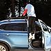 COWVIE Foldable Car Door Step Stand Pedal - Access to Vehicle's Roof Both Feet Wider Stand Pedal for Most SUV Truck Jeep, Max Load 400 Lbs