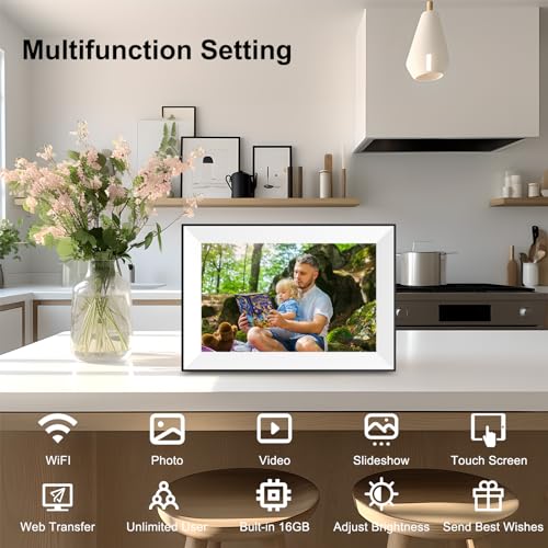 Bmdigipf S580 10.1 Inch Wifi Digital Picture Frame,Digital Photo Frame Load Picture And Video From Phone To Electronic Picture Frame, Sd Card,Touch Screen,Auto-Roate thumb #4