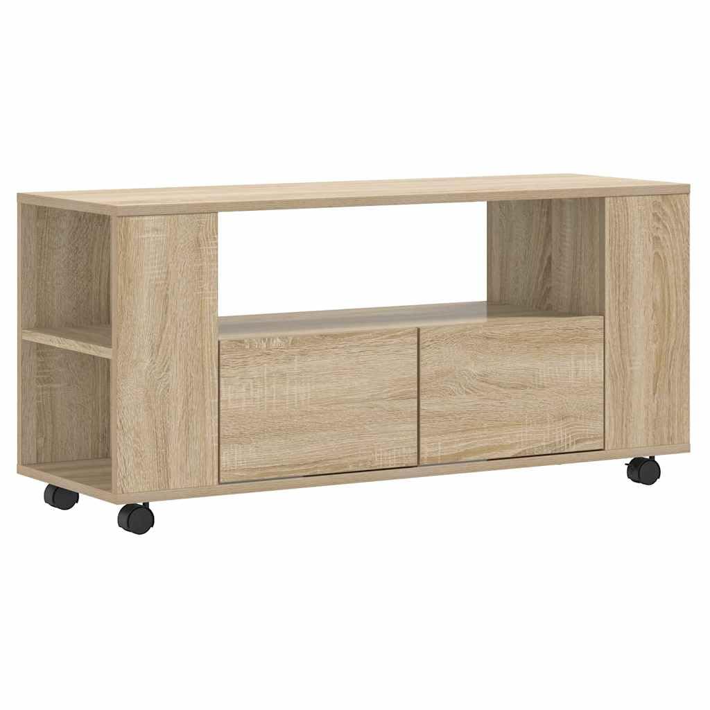 vidaXL Mueble para TV Madera de ingeniería Roble Sonoma 102x34,5x43 cm, Soporte de TV, Armario Auxiliar, Armario para Equipos de música, Armario de TV