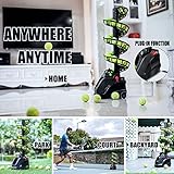 Tennisbälle Maschine(Maximal 30 Bälle),Tennisball Trainer für selbsttraining,Anfänger/Kinder/Lehrer/Zuhause/Gericht,genaue effiziente Ballwurfmaschinen für alle Stufen/Alter,AC&Batterie&USB-Kabel