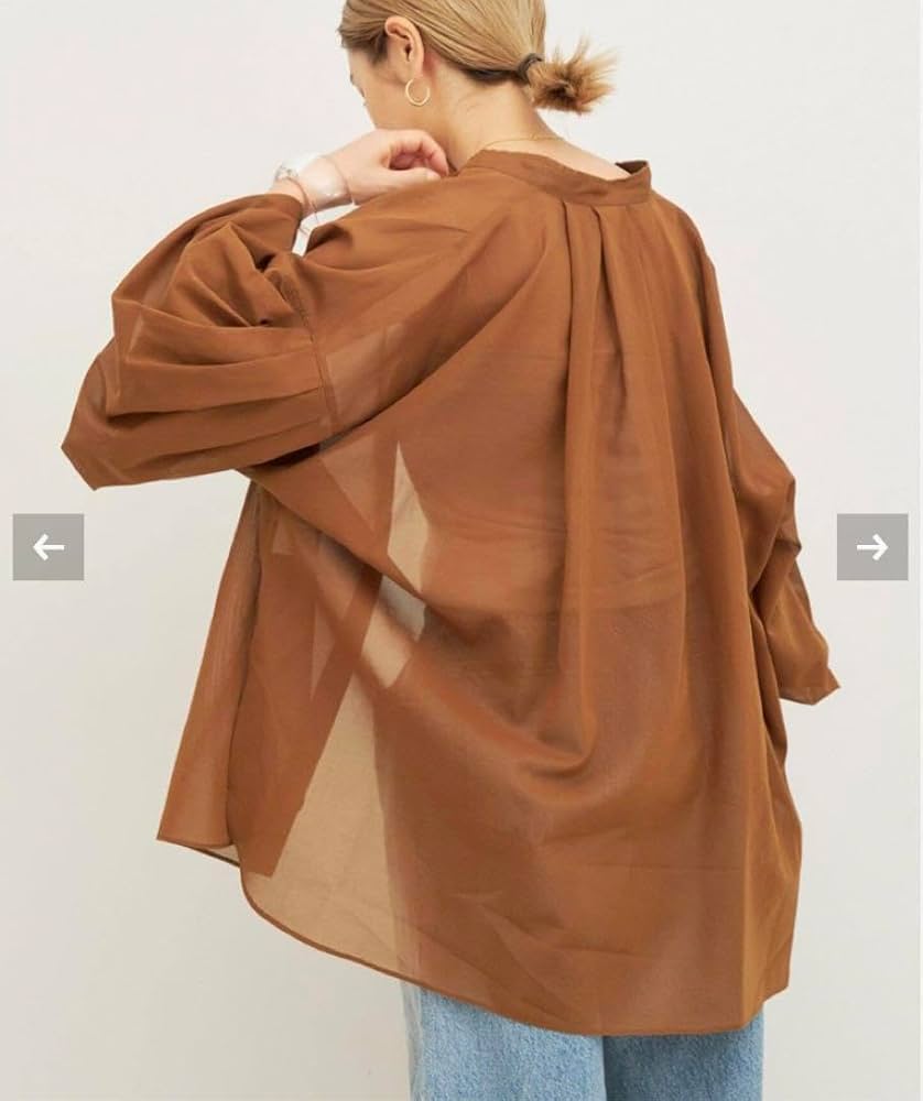 プラージュ cotton gather ブラウス Amazon.co.jp: プラージュ Plage cotton gather ブラウス