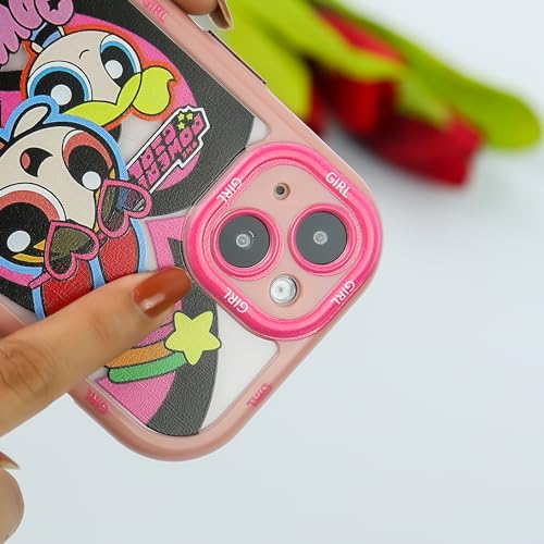 Image of Peeperly Back Cover Case for iPhone 13 Pro Max Soft TPU, Shockproof Protective Vibrant Power Girls Puff Case for Girls & Women(Pink)