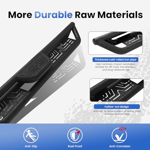 Estribos laterales antiderrapantes PZ 6" para Dodge Ram miniatura 4