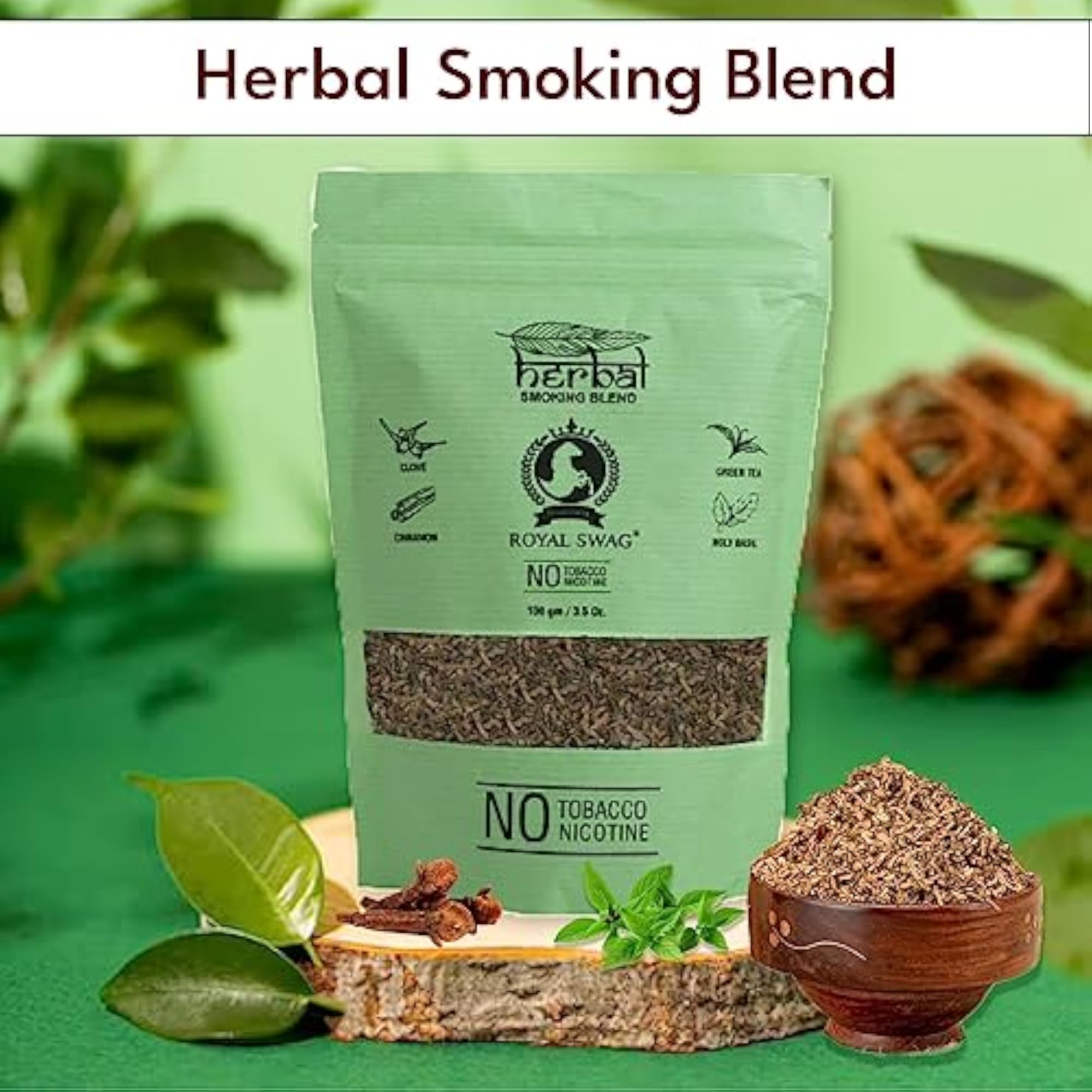 Ayurvedic Smoking Mixture Kit, Tobacco Free