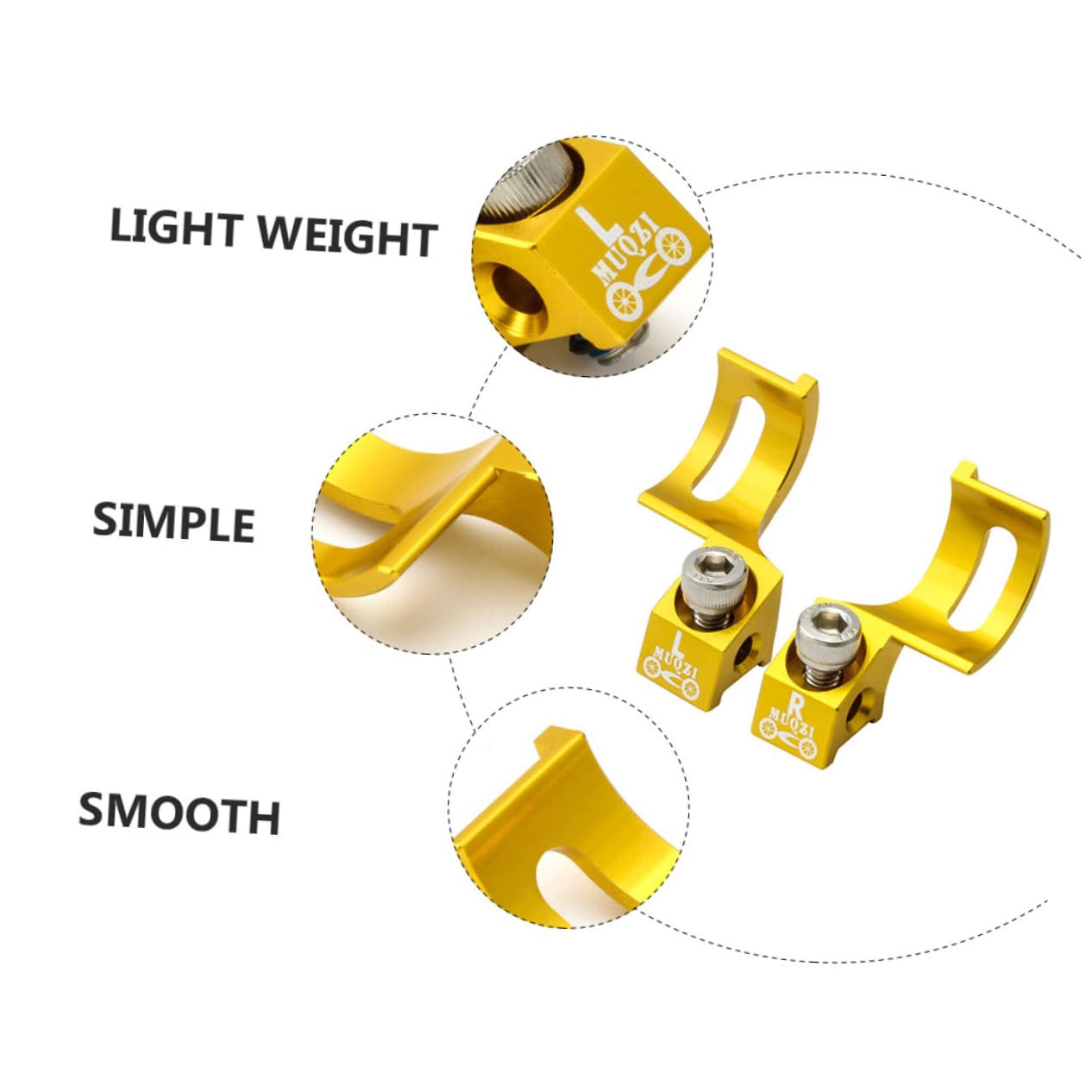 ibasenice 2pcs Bike Brake Handle Connectors Lightweight Easy to Install for Mountain and Road Portable Brake Parts Design