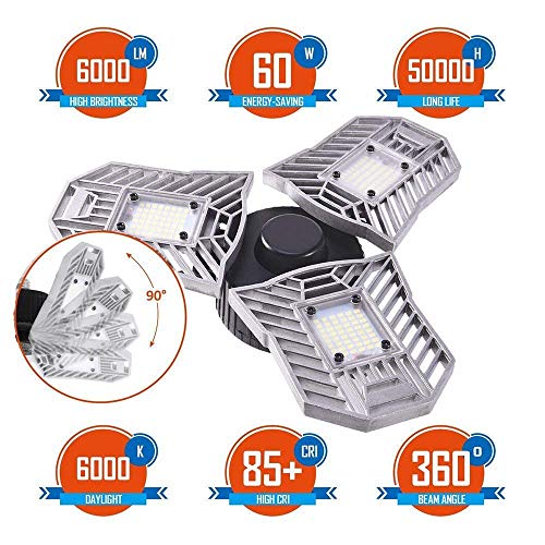 300W Ufo Led High Bay Lighting 30000Lm Factory Warehouse Industrial Lighting Ip54 Warehouse Led Lights- High Bay Led Lights- Commercial Bay Lighting For Garage Factory Workshop Gym (60W-1Pcs) #TOP2