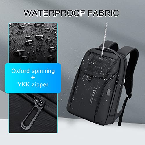 Fenruien Laptop Backpack For Men, 15.6 Inch Computer Anti-Theft Waterproof Backpack With Usb Charging Port And Ykk Double Zippers, Business Mens Backpacks For Work Office School Travel #TOP2