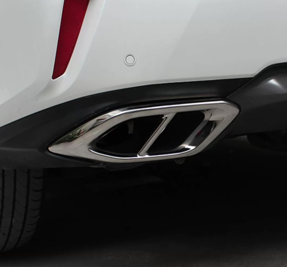 Car Accessories Fit For Lexus RX350 RX450h 2016 2017 2018 2019 2020 2021 2022 Chrome Exhaust Muffler Pipe Tip Modling Cover Trims Stainless Steel 2 PCS