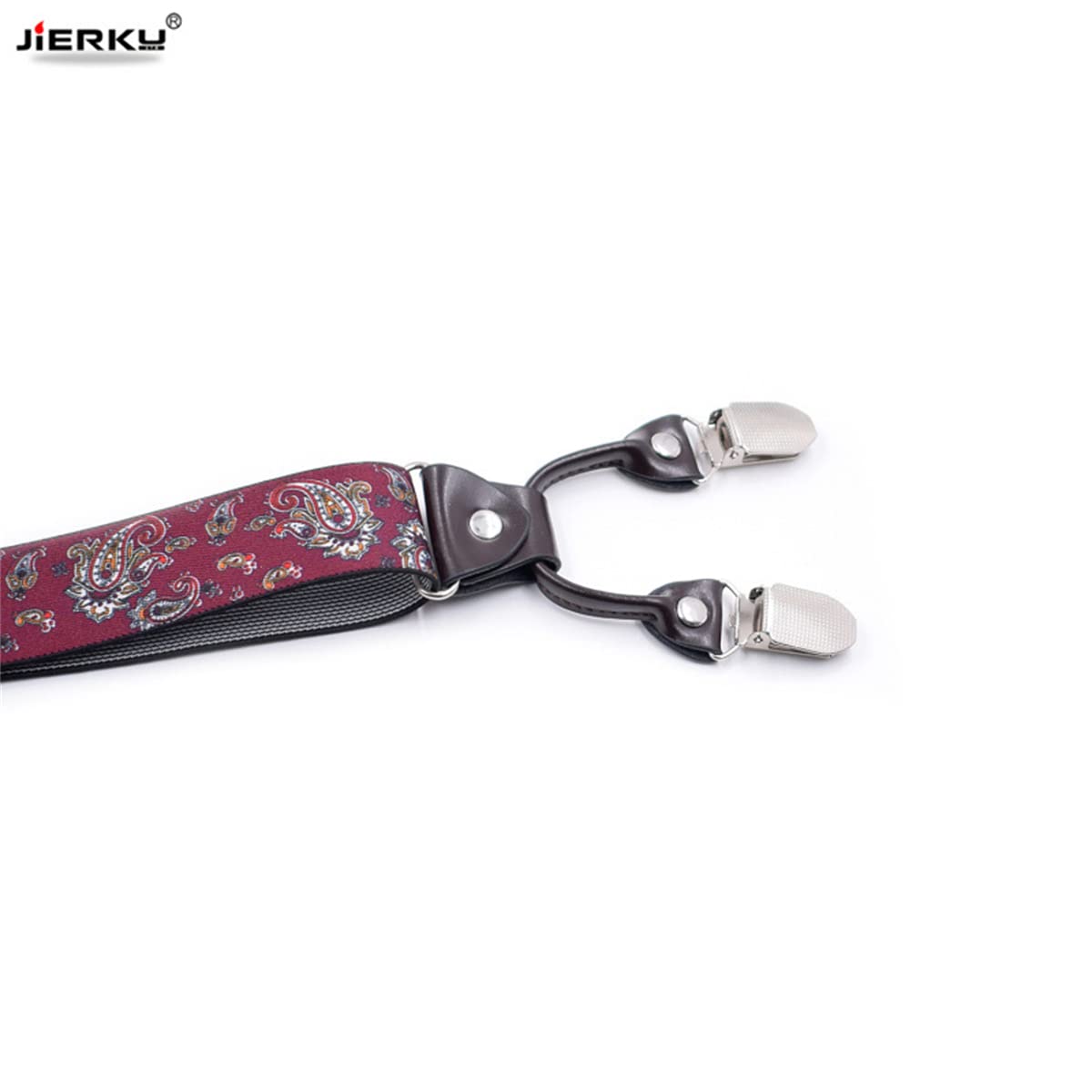 GEBONE Tirantes elásticos de moda para adultos Pajarita floral ajustable y forma de Y 6 clips para hombre Conjunto DM-01