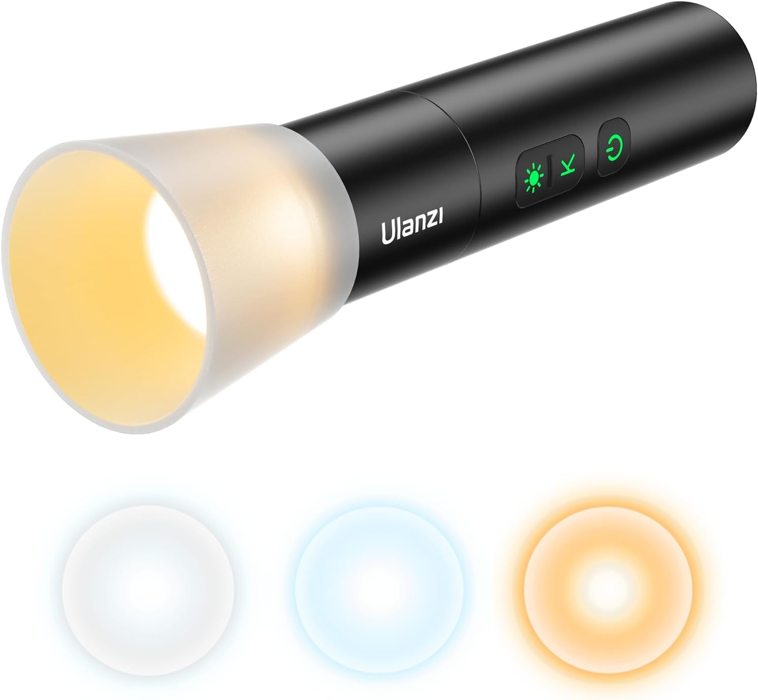 ULANZI LM07 LED Photography Flashlight, Handheld Videography Fill Light Spotlight 2000K-5500K-8000K Bi-Color Zoomable 2000mAh Rechargeable Portable Video Light for Photo, Video, Content Creation