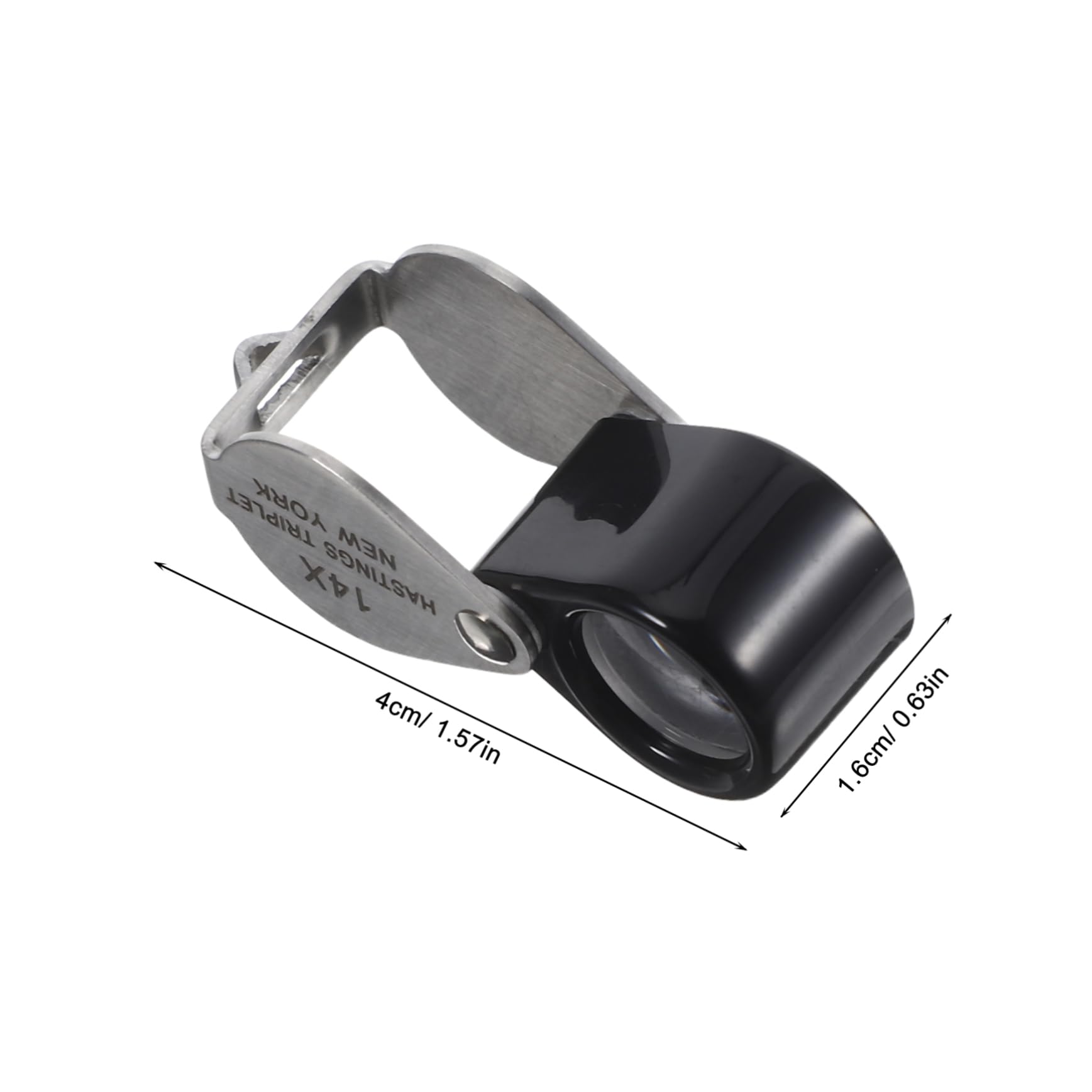 VILLCASE Jewelry Magnifier 14x High Magnification Portable Loupe Leather Bag Optics Loupes