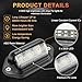 LivTee Waterproof 12V License Plate LED Light, for RV Camper Truck SUV Trailer Van, Step Courtesy & Cargo Lights, Xenon White (2PCS)