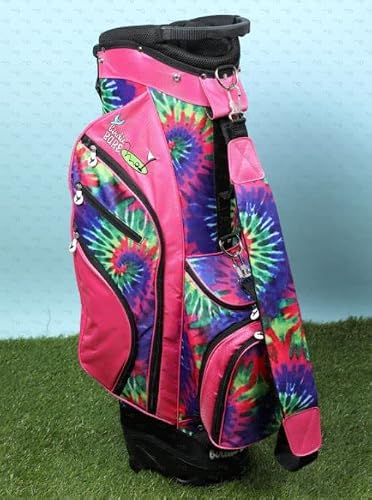 Birdie Babe Womens Golf Bag Pink Tie Dye Ladies Hybrid Stand Golf Bag